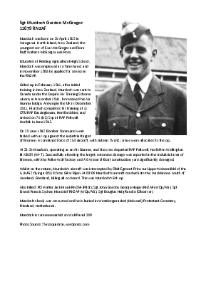 A preview of a PDF biography for McGregor, Murdoch Gordon